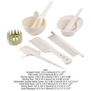 8pcs/Set Plastic Hair Color Mixing Stirring Bowls Comb Rod Dye Styling Tool