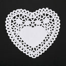 100x 4 inch White Love Heart Paper Lace Doilies doily For cardmaking scrapb M8Z5