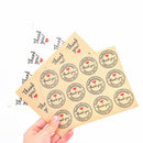 60pcs Round Natural Kraft Thank You Stickers for Wedding Party DecorationSEAU