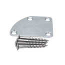 Electric Guitar Neckplate Metal Neck Plate with Screws for Guitar Bass Parts