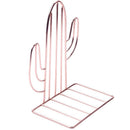 2PCS/Pair Creative Cactus Shaped Metal Bookends Book Support Stand Desk Org V9P4
