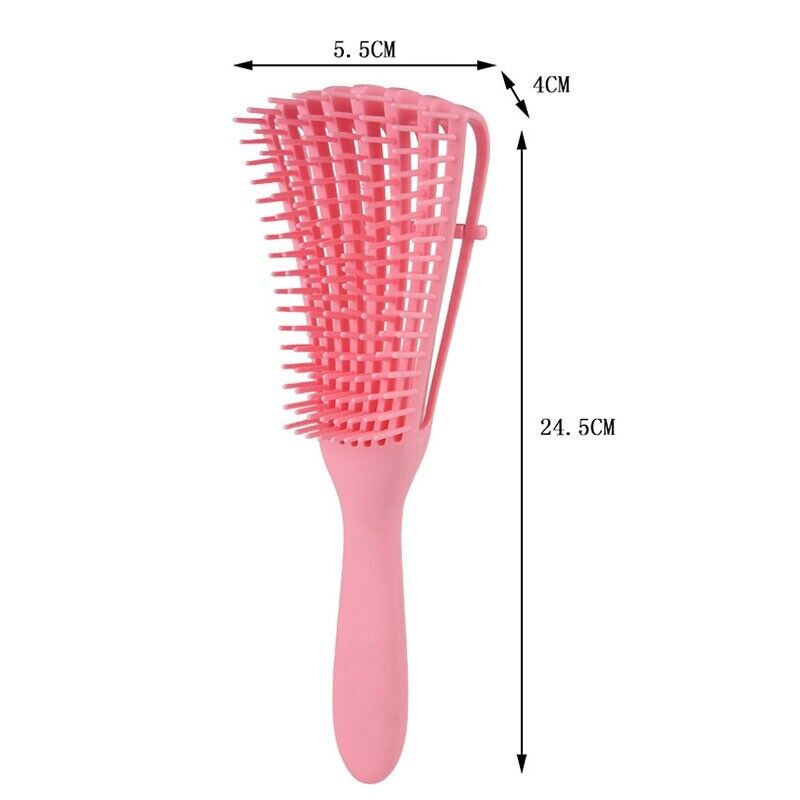 Pink Women Hair Scalp Massage Comb Hairbrush Wet Curly Detangle Hair Brush  L4Z1