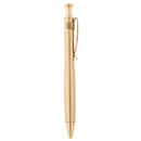 Handmade Brass Ballpoint Gel Ink Pen, Carefully Polished, 9.7cm Press Refill