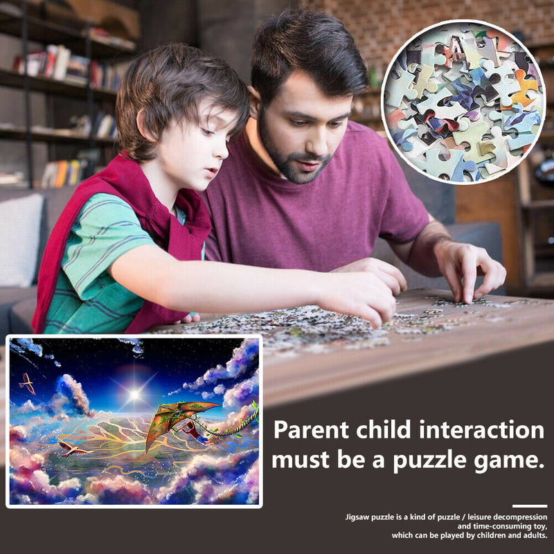 1000pcs DIY Flying Kite Boy Jigsaw Children Adults Puzzle Room Decoration