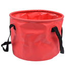 Outdoor Collapsible Water Bucket Carrier Leakproof Folding Pail Red 30L
