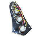 1 Piece 3 Bands Active Passive Preamp Jazz Bass Control Plate Assembly Knob
