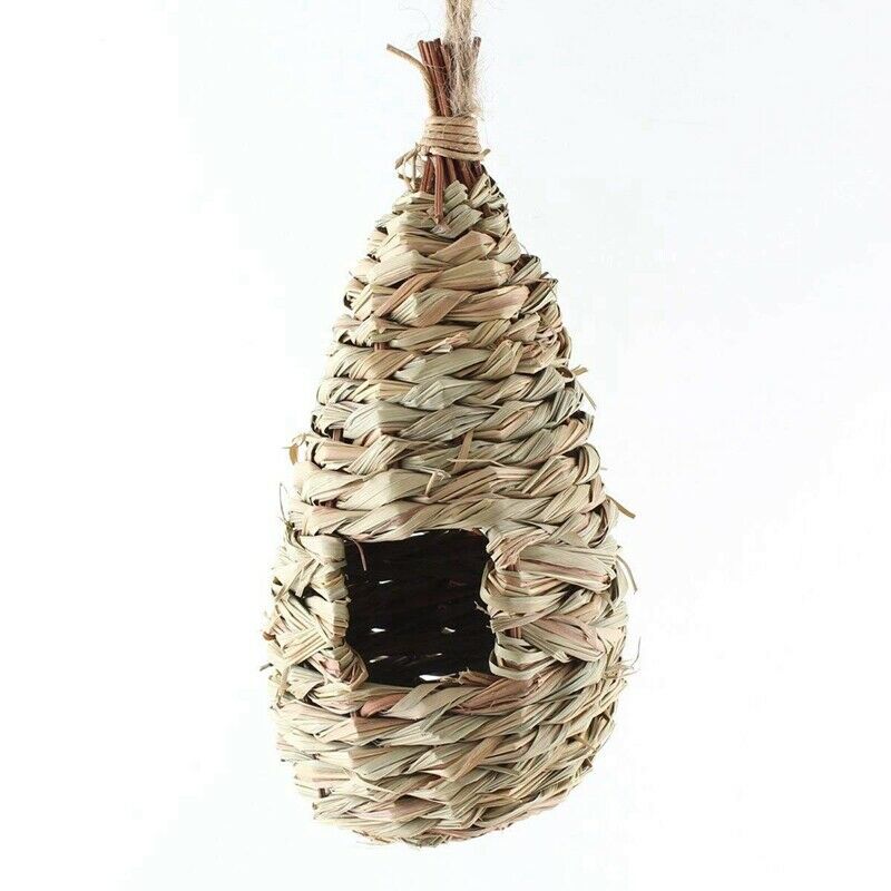Natural grass of woven hanging Birdhouse nest birds house of straw bird hou