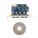 4 Ports 4 Pin USB 3.0 Internal Ports to PCI-E PCI Express X1 Card Adapter