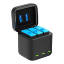 3 Ways Battery Charger for Gopro Hero 9 Li-ion Smart Power Case Storage Box A