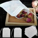 50pcs Empty Teabag String Heat Seal Filter Paper Herb Loose Tea Bag White