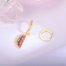 Fruit Watermelon Asymmetric Earrings Pendant Earrings Short Earrings Dance  U1O8