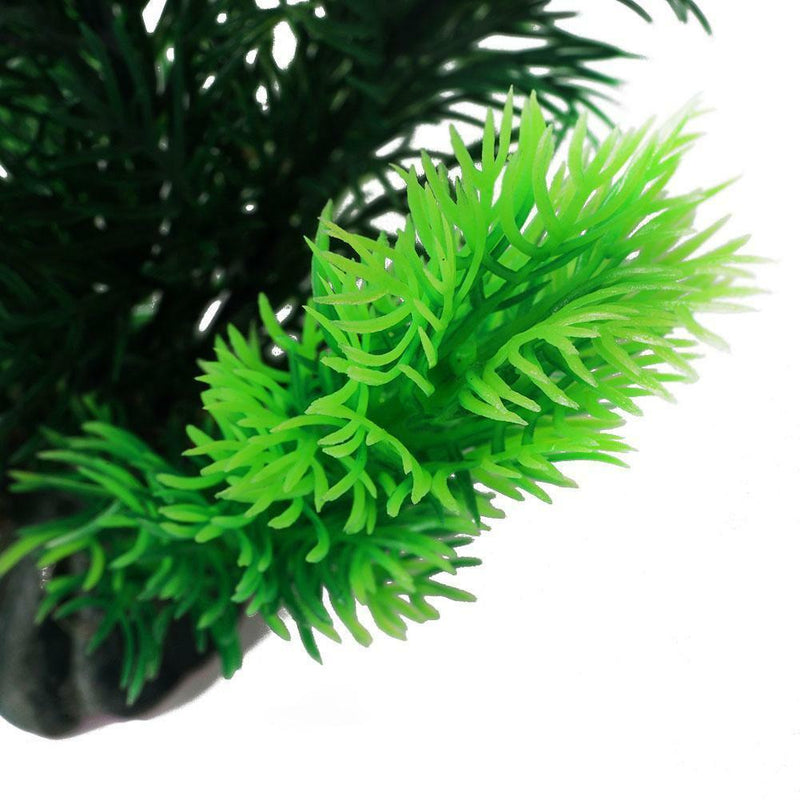 1x Aquarium Artificial Plant Fish Tank Ornament Grass Decoration Stone Base Tool