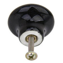 5 x Round Ceramic Cabinet/Drawer/Cupboard/Bin Pull Knobs Handles---Black I3E4