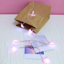 2x 10LEDs Lantern Pink Fairy Love Heart Navidad String LED Lights DIY Home VZV