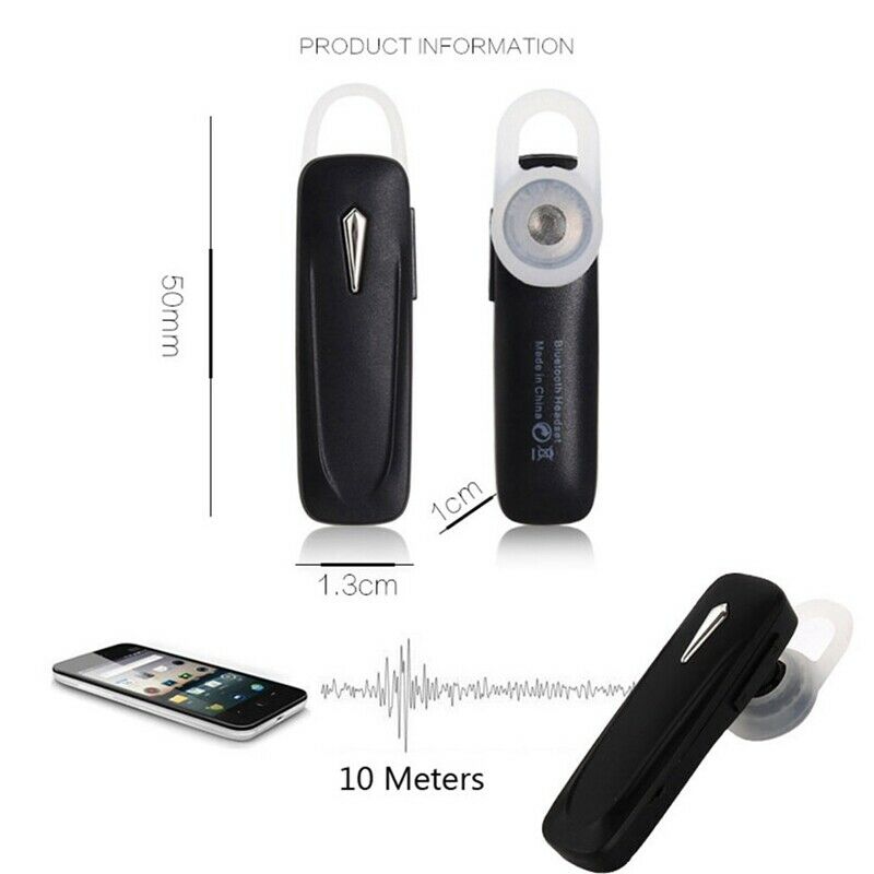 M163 Mini Bluetooth Headset Handsfree Wireless Earbuds Sport Stereo Bass Ea B5Q4