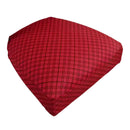 Stretch Dining Chair Seat Cover Pad Slip Cover with Locking Buckle Wine Red