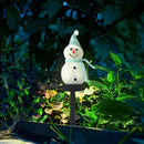 LED Solar Snowman Spike Light In-Ground Garden Lawn Path Lamp (D Blue) A