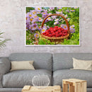 5D Full Round Drill Diamond Painting DIY Raspberry Rhinestone Picture Decor