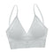 2 Pcs Women's V Neck Padded Bralette Seamless Comfort Bra Crop Top Sport Bra