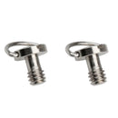 2 Pieces 1/4" D-Ring Screw For Camera Tripod Quick Release Plate Photography