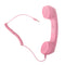 3.5mm Mic Retro   Phone Handset Telephone for Mobile Phone Pink
