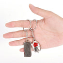 Metal Computer Keyboard Mouse Lovers Key Buckle Automobile Gifts Key Pendant BX
