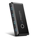 2x4 USB 3.0 Switcher 2 PCs Sharing 4 USB Devices for Keyboard Mouse Printer