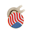 2.4cm USA Flag Metal Golf Ball Marker Magnetic Hat Clip Golf Accessories