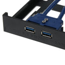 2Port USB3.0 Hub Front Panel 3.5inch To 20pin Adapter Floppy Drive Bay