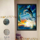 5D DIY Diamond Painting Dolphin Pictures Cross Stitch kits Diamond Embroide