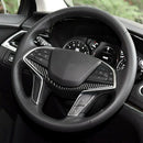 Carbon Fiber Car Interior Refit Steering Wheel Decorative Cover Trim For Ca