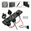 12V-24V Car Cigarette Lighter Socket + Dual USB Charger + Voltmeter Panel l-