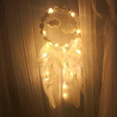 Flowers Clouds Feathers Dream Catcher LED Light String Bedroom Hang Pendant