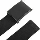 Unisex Canvas Strap Canvas Belt with Buckle (black)