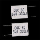 10pcs 5W 0.33Ohm Cement Resistor Non-Inductive Ceramics Resistor BPR56/CQC -Q