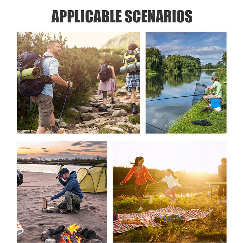 Portable Folding Lamp Pole Camping Picnic Adjustable Light Holder (Red)