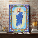 5D DIY Special Shape Diamond Painting God Cross Stitch Craft Kit Home Decor