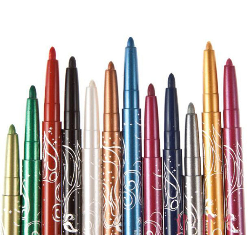 Professional 12 Color Eye Shadow Lip Liner Eyeliner Pen Pencil Cosmetic Makeup