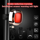 Bike Rear Tail Light LED Bicycle Smart Brake Induction Light Cycling Warnin