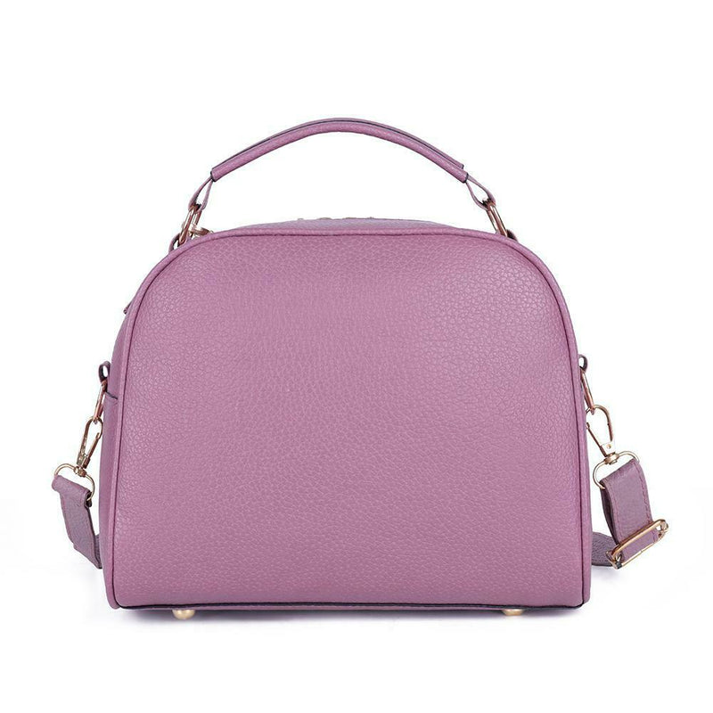 Fashion Shoulder Handbag Women Leather Tote Tassel Top-handle Bag (Purple)