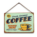 2pcs 20x30cm Retro Metal Tin Sign COFFEE Wall Poster Cafe Pub Bar Home Decor