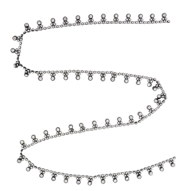 1 Yard Black Rhinestone Diamante Chain Trim Craft Applique Lace Sewing Trim