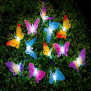 Cute Solar 12LED Butterfly Fairy Lights For Indoor Outdoor 4m Garden Patio Decor