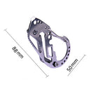 Stainless Multi Function Keychain KeyHolder Wrench Quickdraw Carabiner Guard MO