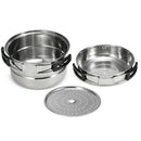 Cooking Set Easy Clean Steaming Rack Stainless Steel Home Frying Pan