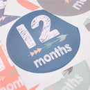 12Pcs/Set Baby 1-12 Monthly Photograph Stickers DIY Baby Shower Stickers JR JC3c