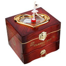 Dancing Ballerina Music Box Plastic Jewellery Box Girls Carousel Hand Crank