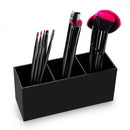3 Slot Cosmetics Brush Storage Case Acrylic Solid Color Makeup Tools Holder T2G6