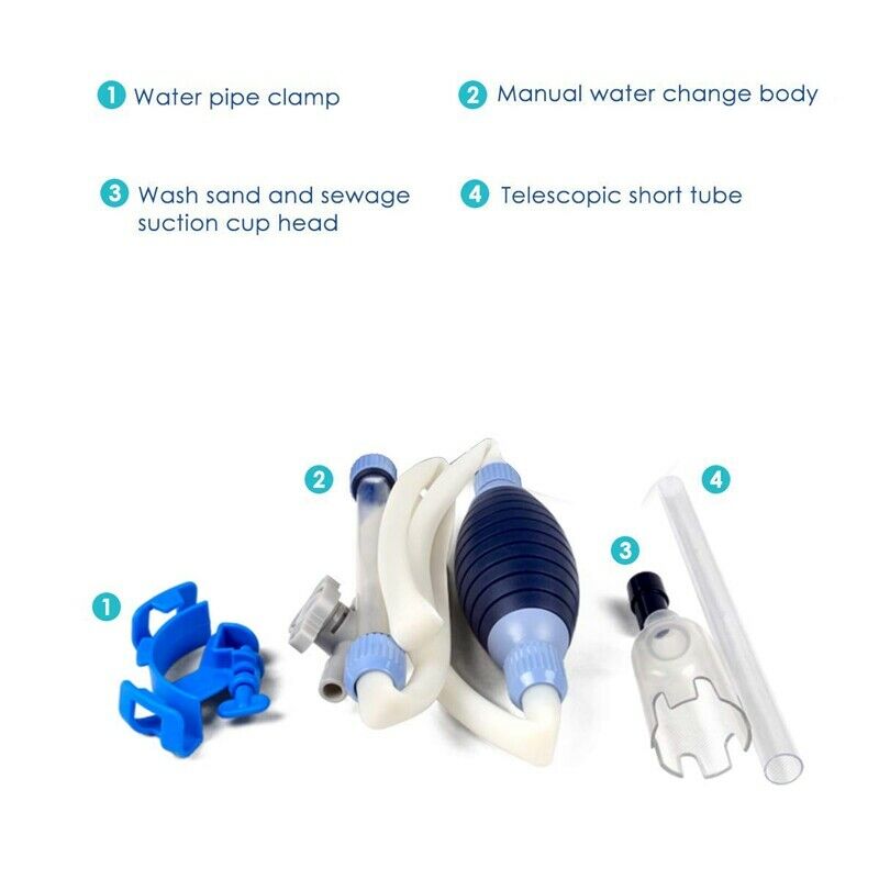 Aquarium Water Changing And Gravel Cleaner Vacuum Tool With Filter Function