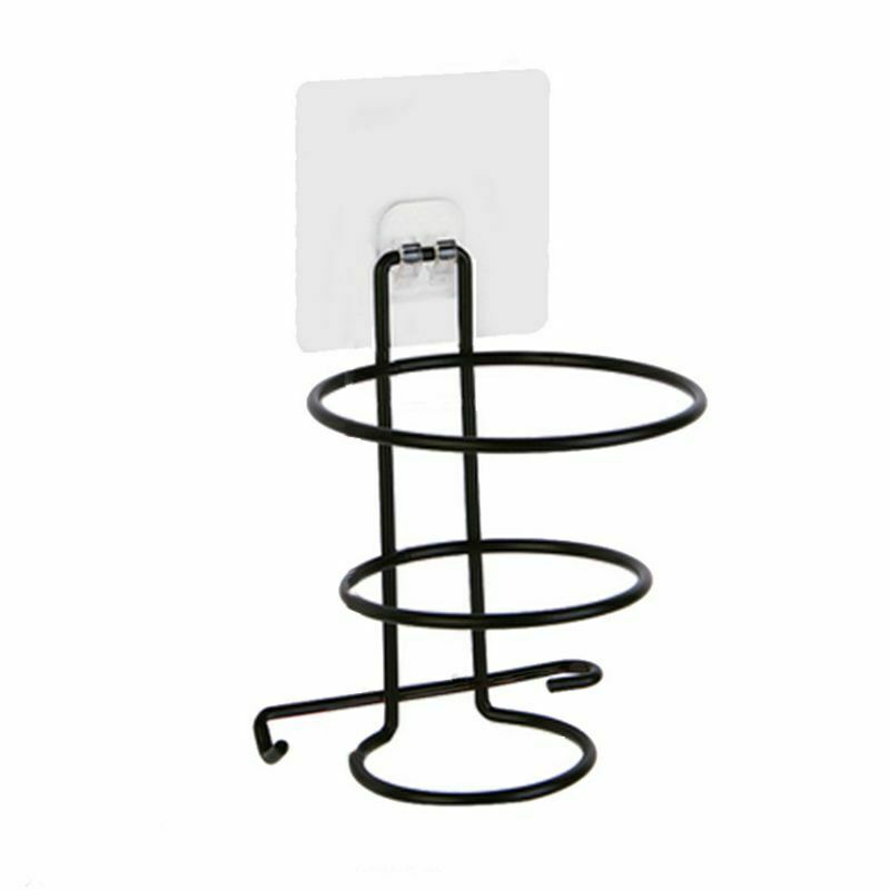 Steel Metal hair dryer rack for Wall Shelf rack Stand Wall-mounted Bathroom V4K3